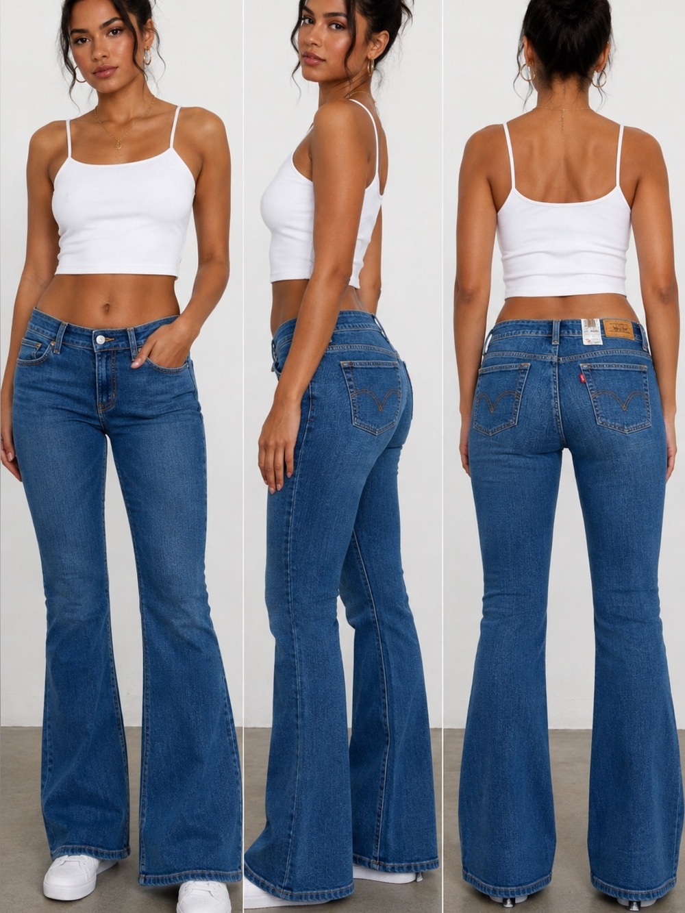 Women’s Levi’s low rise flare leg Jeans NWT side 16m
